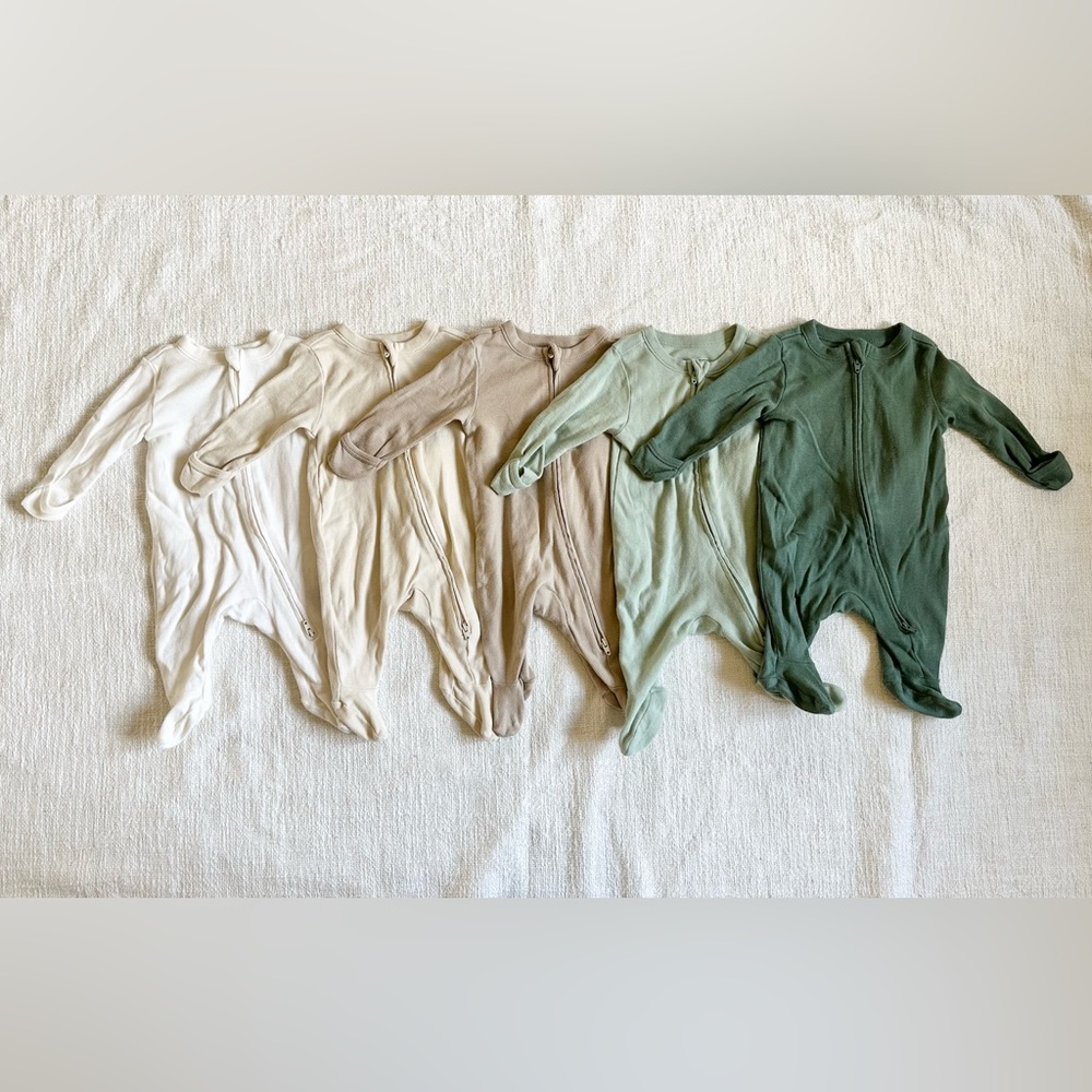 Old Navy Baby Sleep & Play 2-Way-Zip Footie One-Piece 5-Pack